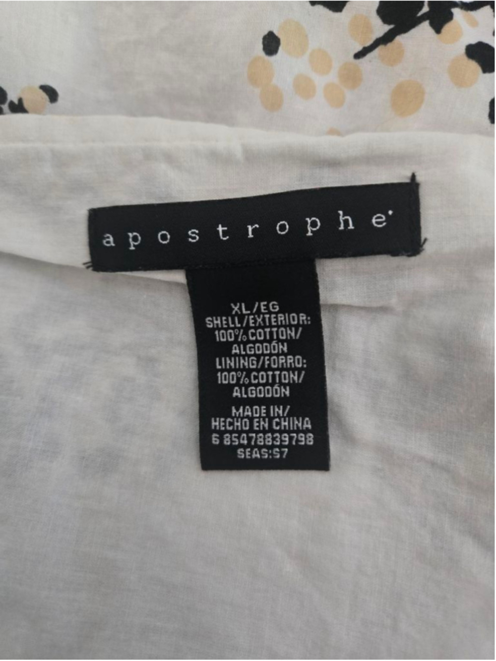 Apostrophe White Black Floral A-Line Skirt XL - Picture 7 of 8
